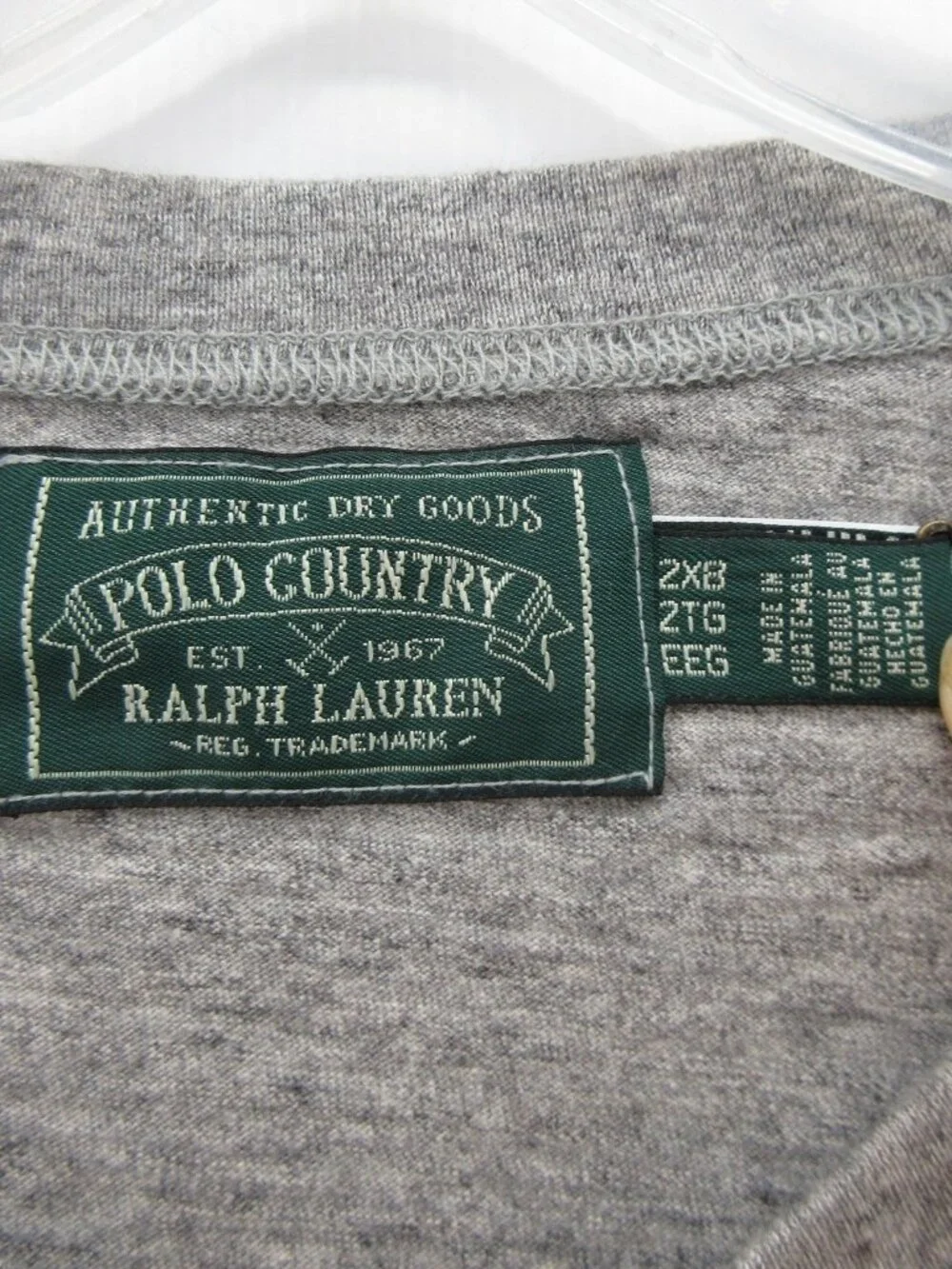 Polo Country Ralph Lauren Shirt 2XB Big Henley Pullover Pony Preppy